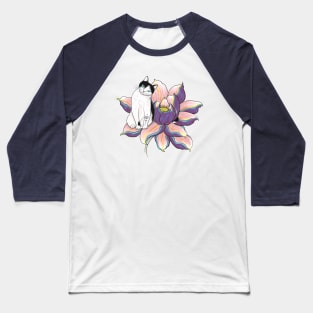 Lotus Cat Baseball T-Shirt